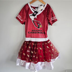 Arizona Cardinals Kids Cheerleader Costume Dress - Red and White NEW